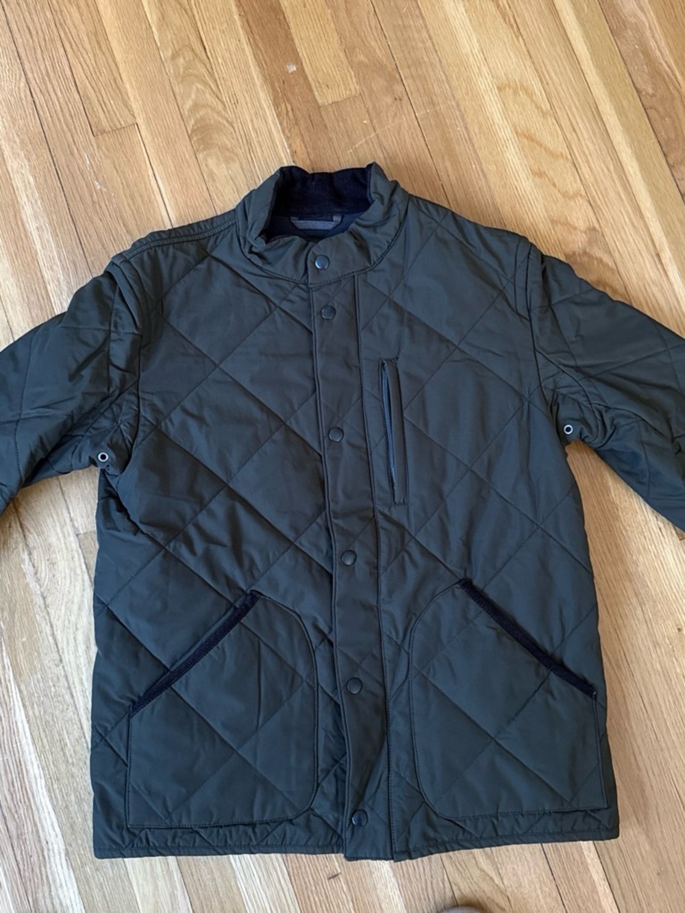 J. Crew Quilted Olive Shirt Jacket